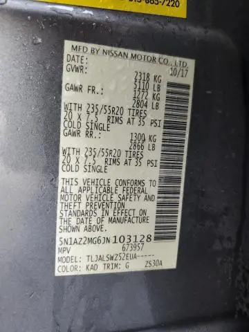 2018 NISSAN MURANO S  