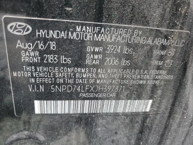 2018 HYUNDAI ELANTRA SE  