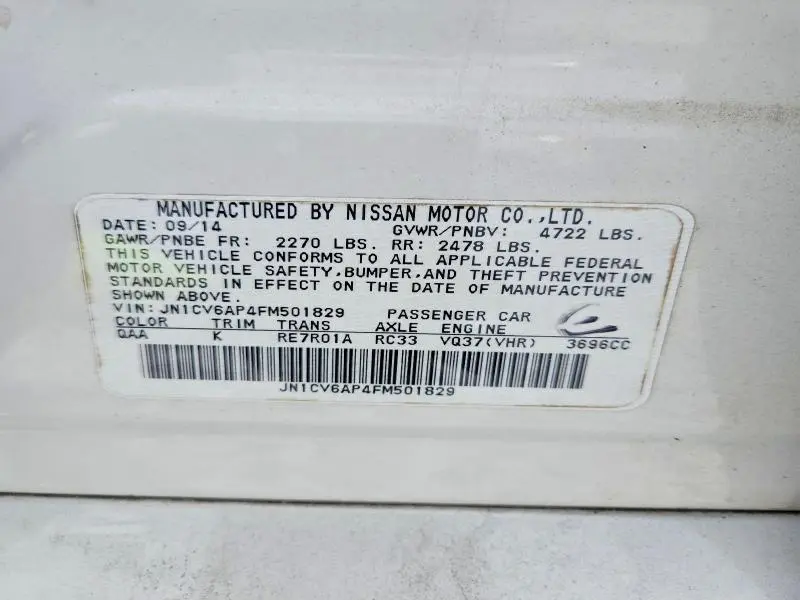2015 INFINITI Q40 BASE  