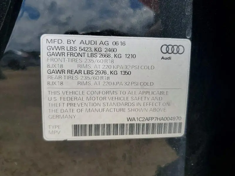 2017 AUDI Q5 PREMIUM  