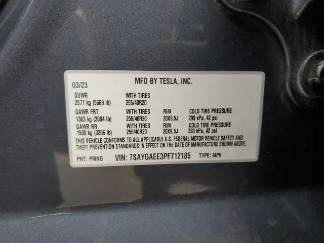 2023 TESLA MODEL Y   