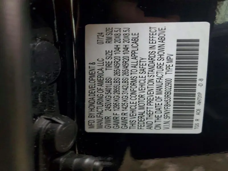 2024 HONDA PASSPORT EXL  