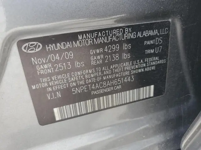 2010 HYUNDAI SONATA GLS
