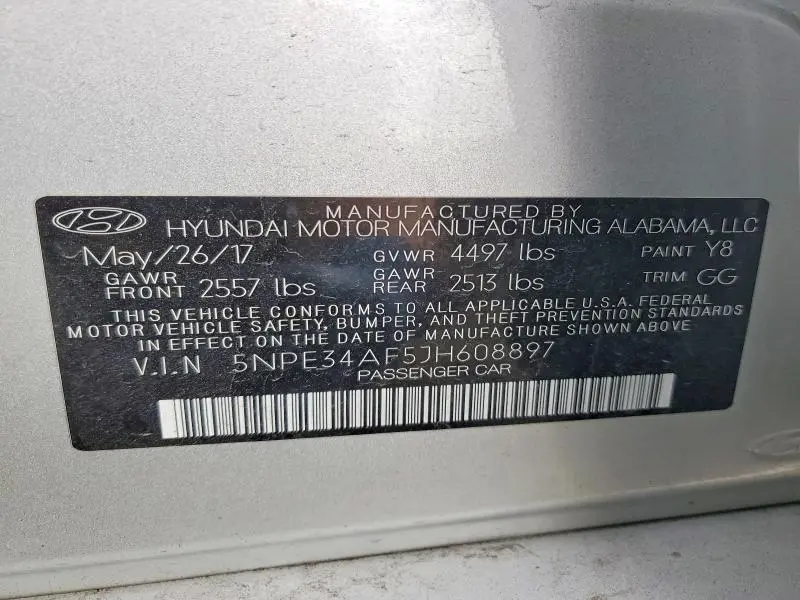 2018 HYUNDAI SONATA SPORT  