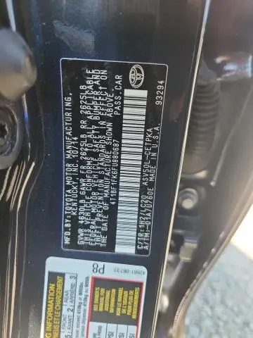 2015 TOYOTA CAMRY LE  