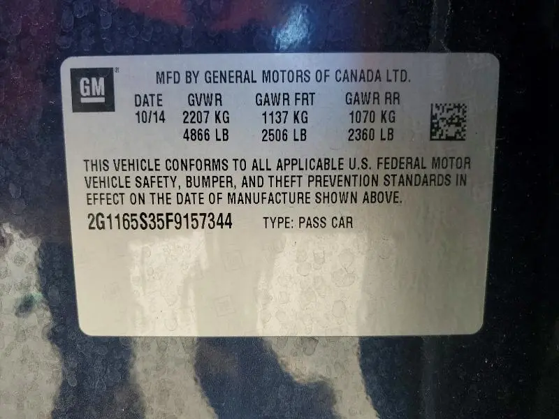 2015 CHEVROLET IMPALA LTZ  