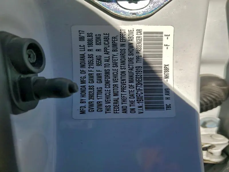 2017 HONDA CIVIC EXL  