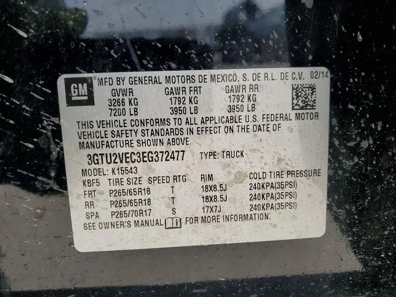 2014 GMC SIERRA K1500 SLT  