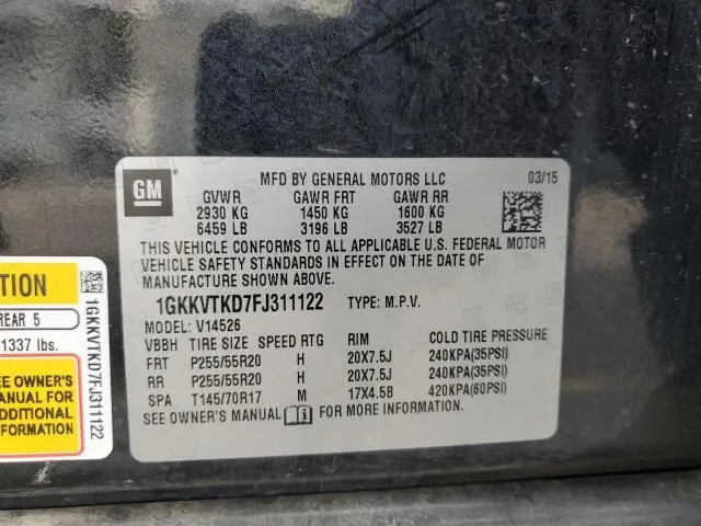 2015 GMC ACADIA DENALI  