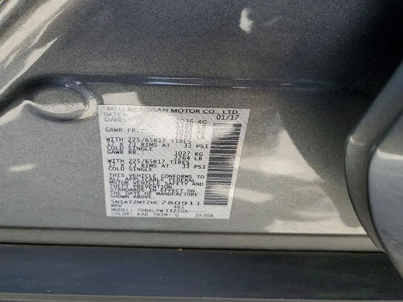 2017 NISSAN ROGUE S  