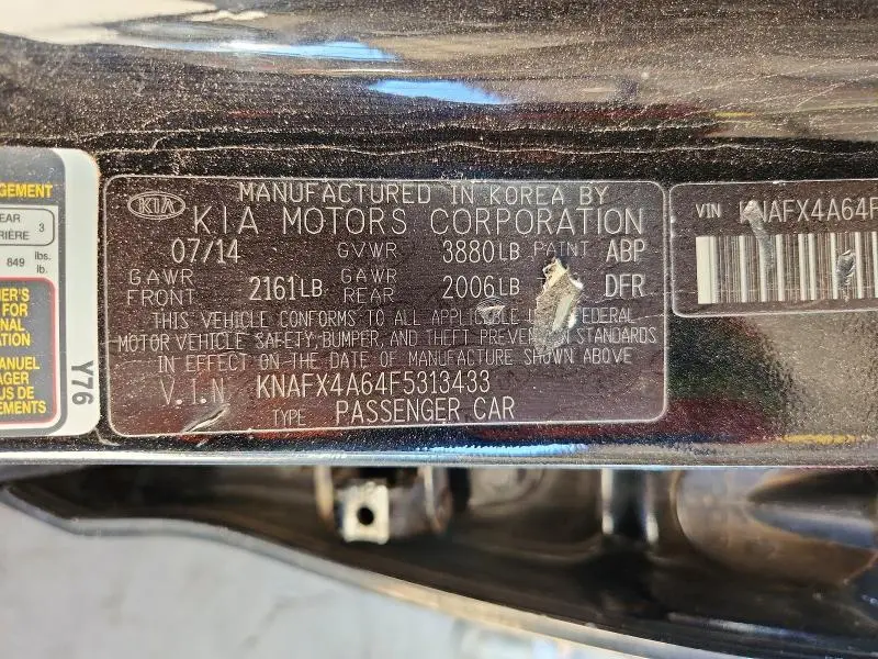 2015 KIA FORTE LX  