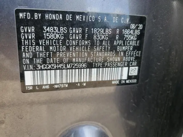 2020 HONDA FIT LX  