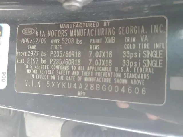 2011 KIA SORENTO EX  