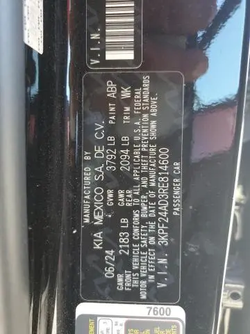 2024 KIA FORTE LX  