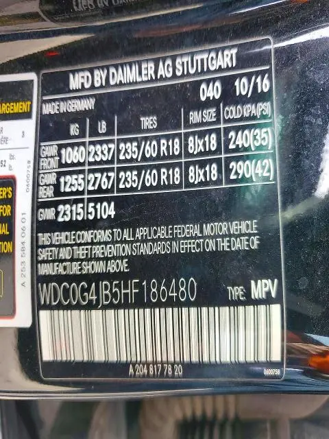 2017 MERCEDES-BENZ GLC 300  