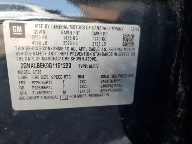 2016 CHEVROLET EQUINOX LS  