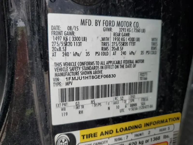 2016 FORD EXPEDITION XLT  