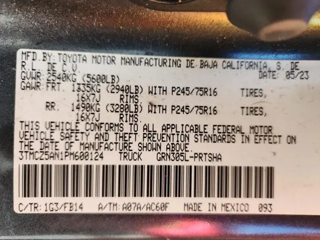 2023 TOYOTA TACOMA DOUBLE CAB  