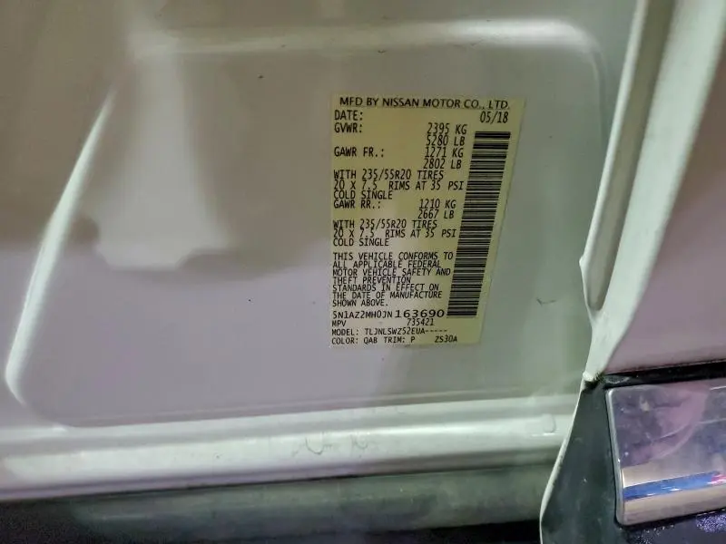 2018 NISSAN MURANO S  