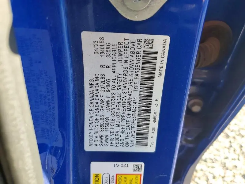 2023 HONDA CIVIC SPORT  