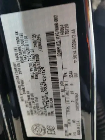 2022 FORD F150 SUPERCREW  