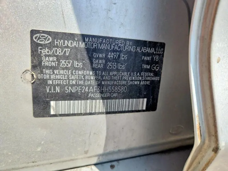 2017 HYUNDAI SONATA SE  