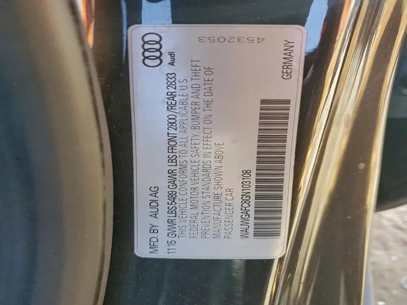 2016 AUDI A7 PREMIUM PLUS  