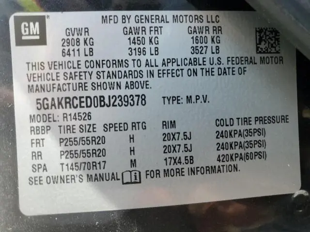 2011 BUICK ENCLAVE CXL  