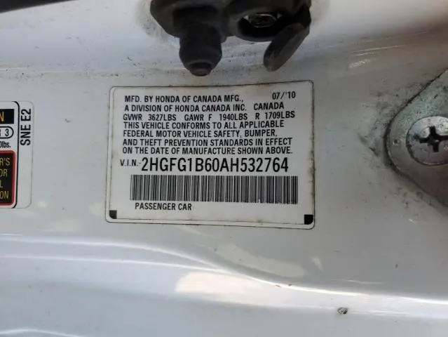 2010 HONDA CIVIC LX