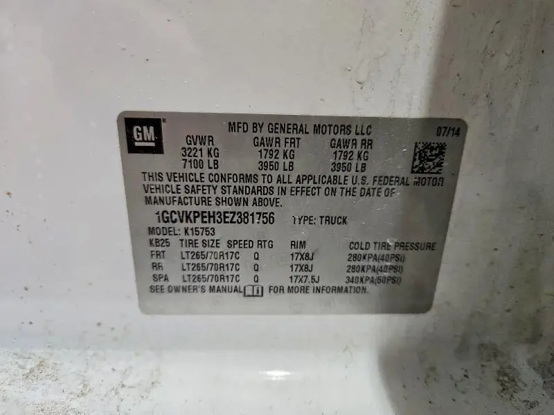 2014 CHEVROLET SILVERADO K1500  