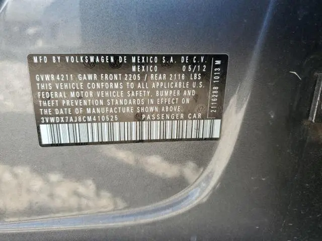 2012 VOLKSWAGEN JETTA SE  