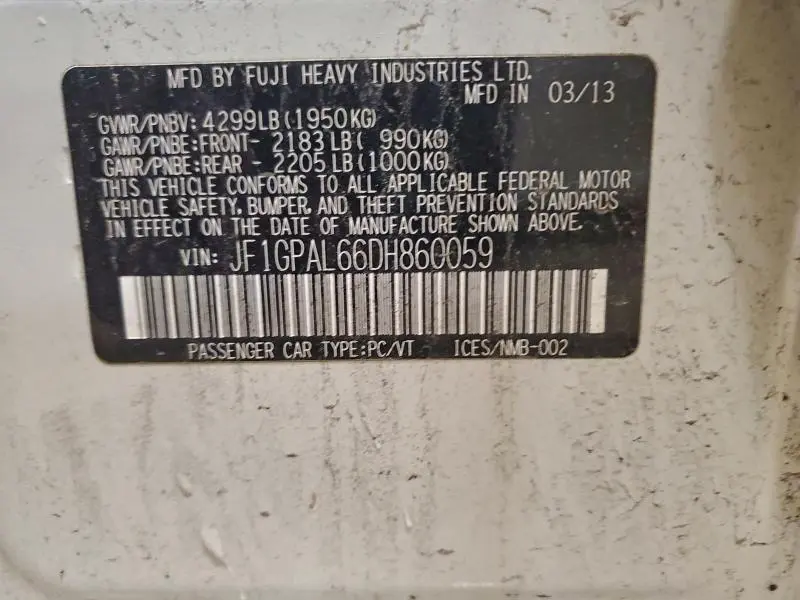 2013 SUBARU IMPREZA SPORT PREMIUM  