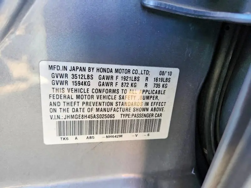 2010 HONDA FIT SPORT  