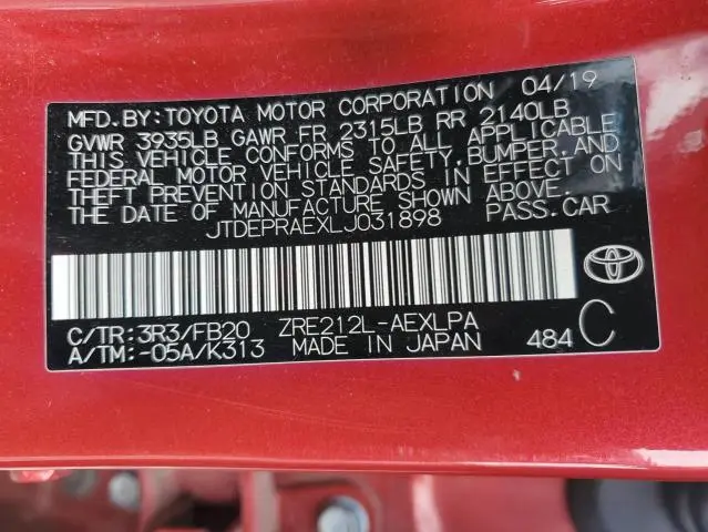 2020 TOYOTA COROLLA LE  