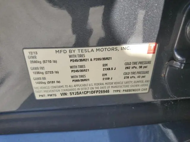 2013 TESLA MODEL S   
