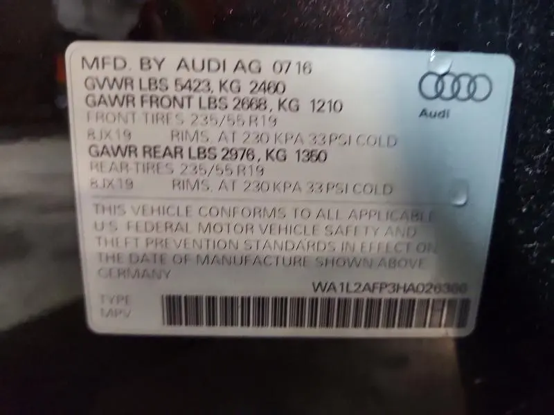 2017 AUDI Q5 PREMIUM PLUS  