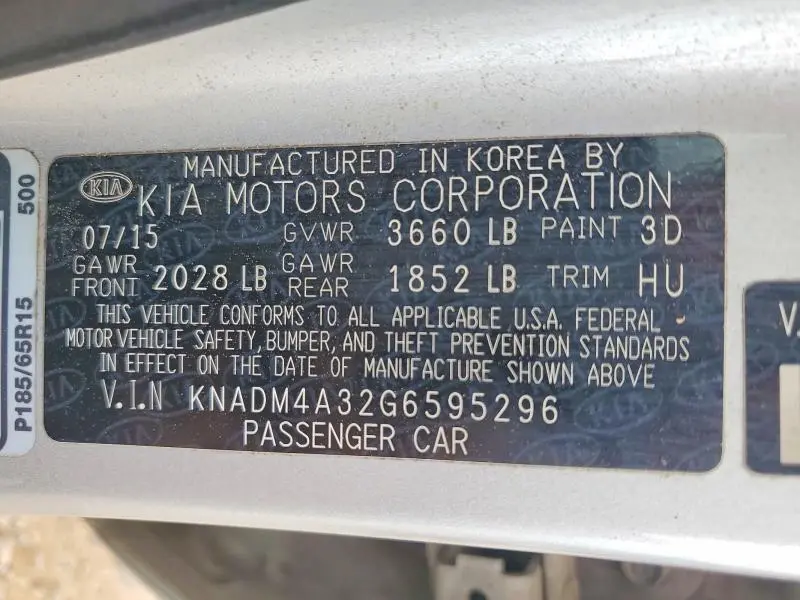 2016 KIA RIO LX  