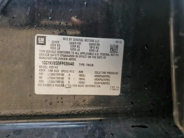 2015 CHEVROLET SILVERADO K2500 HEAVY DUTY LT  