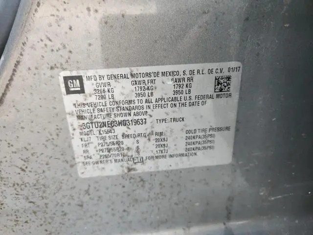 2017 GMC SIERRA K1500 SLT  