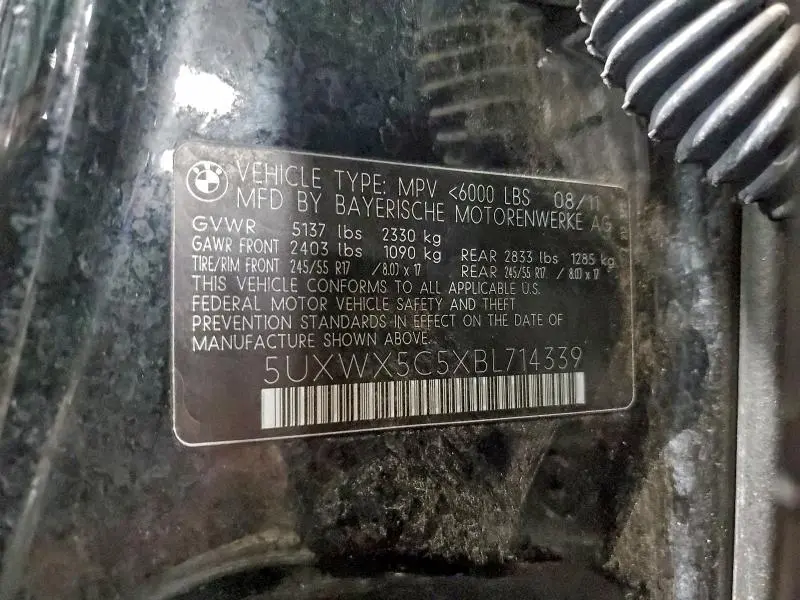 2011 BMW X3 XDRIVE28I  