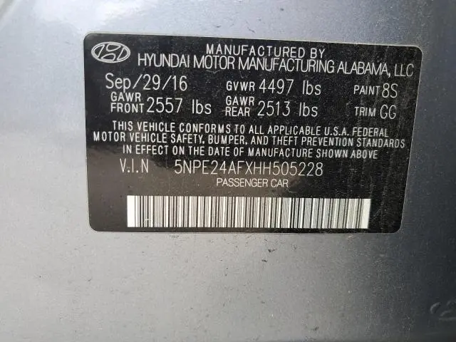 2017 HYUNDAI SONATA SE  