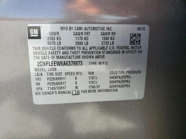 2010 CHEVROLET EQUINOX LT  