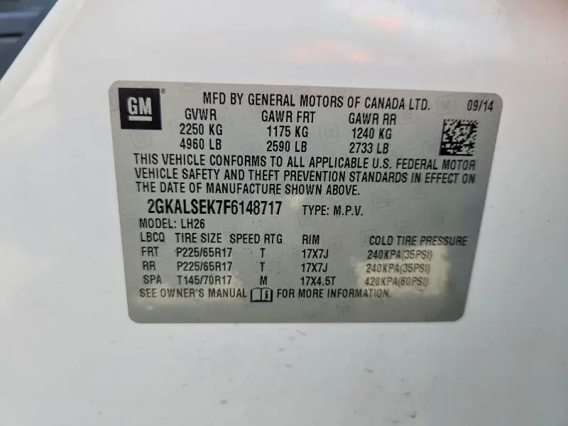 2015 GMC TERRAIN SLT  