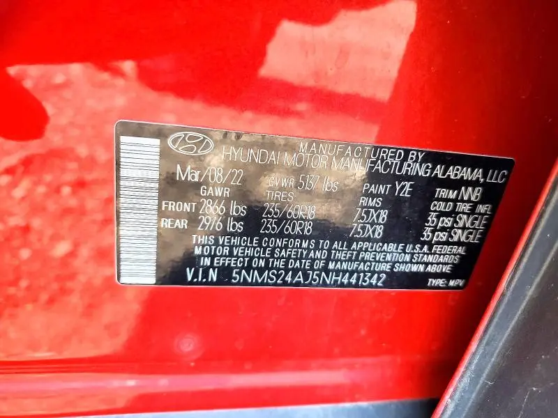 2022 HYUNDAI SANTA FE SEL  