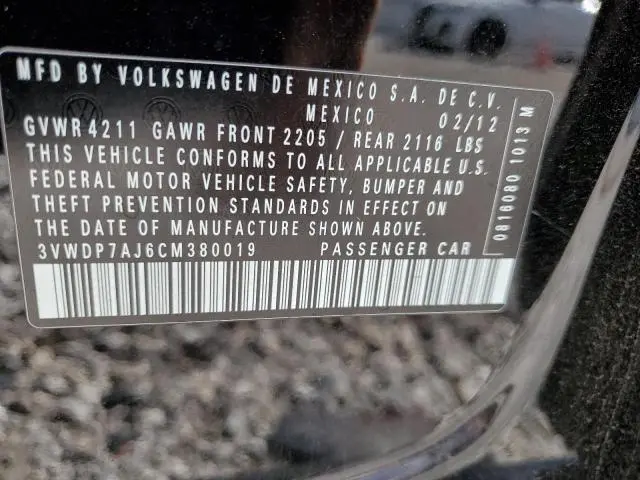 2012 VOLKSWAGEN JETTA SE  