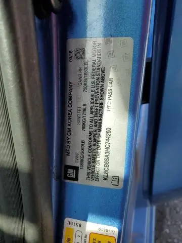 2017 CHEVROLET SPARK LS