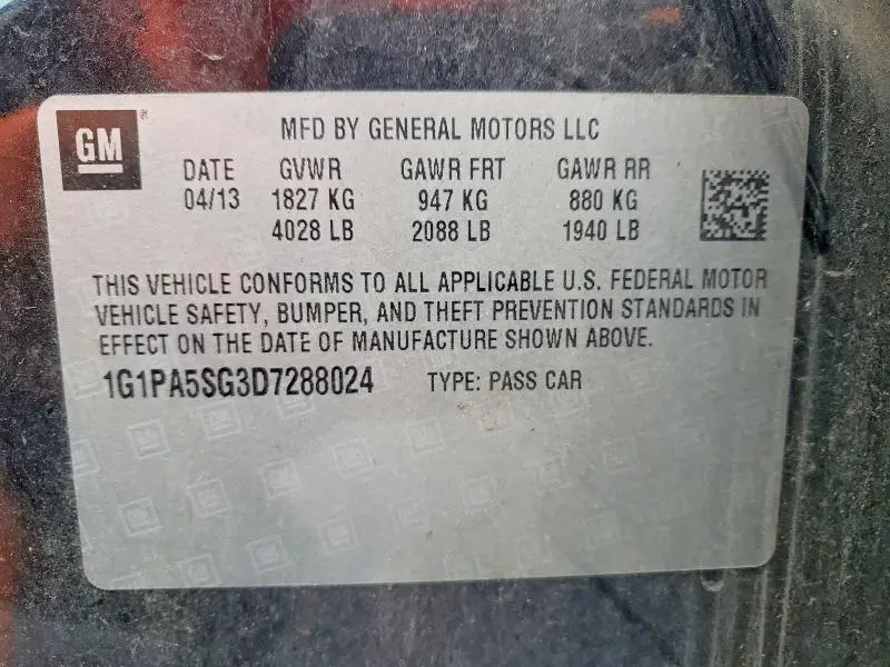 2013 CHEVROLET CRUZE LS  