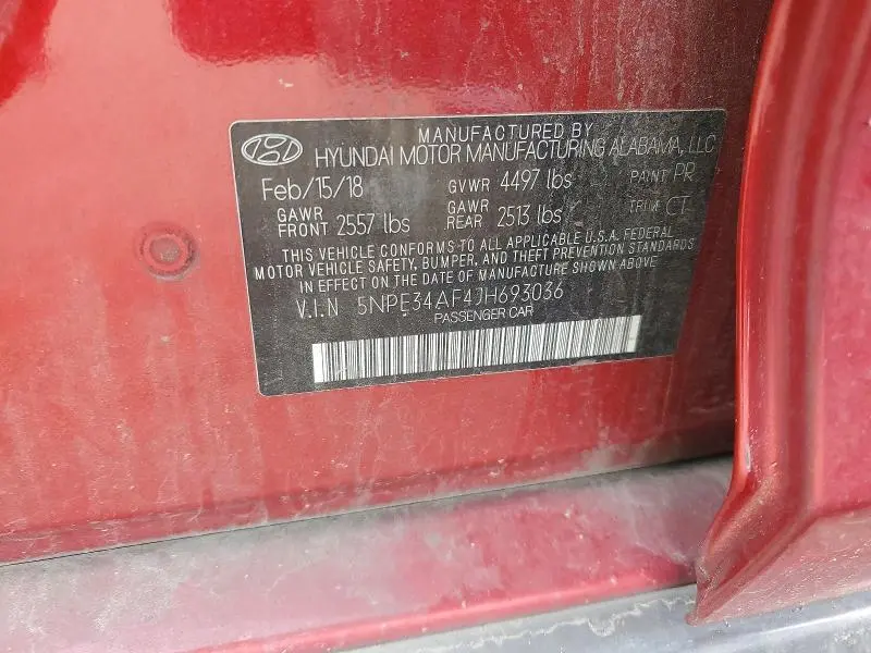 2018 HYUNDAI SONATA SPORT  