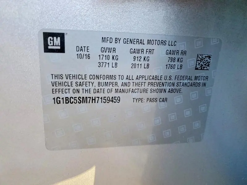 2017 CHEVROLET CRUZE LS  