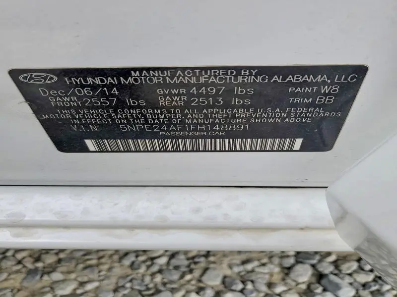 2015 HYUNDAI SONATA SE  